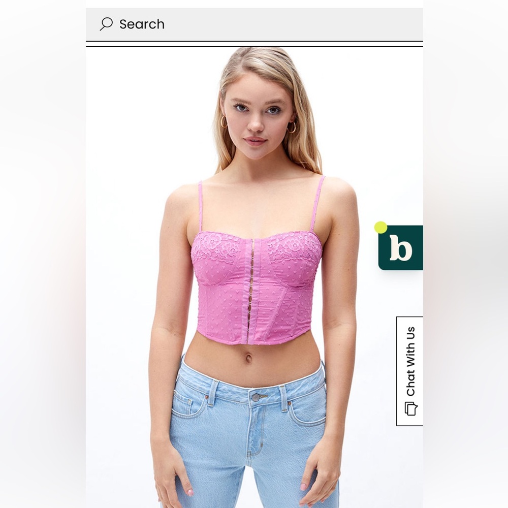 PACSUN LA HEARTS CORSET TOP
